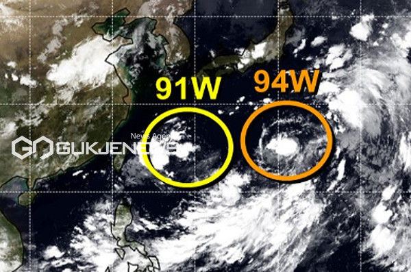 열대저기압, 이 열대저기압이 발달하면 5호 태풍, 6호 태풍이 된다 (사진=미국 합동태풍경보센터(JTWC)