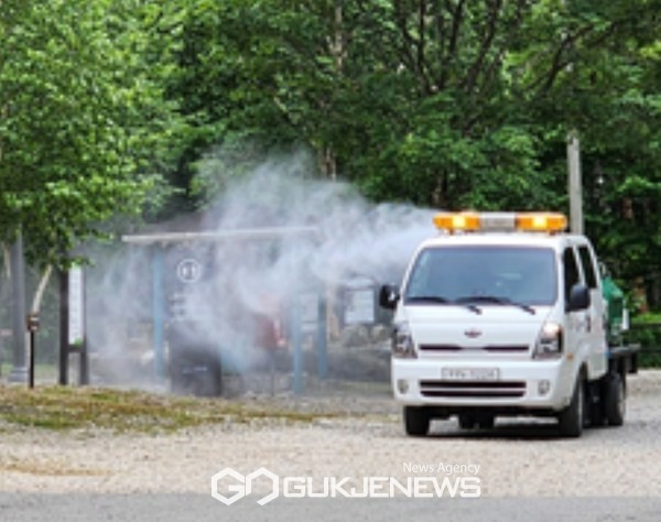 사진= 방역 소독 모습/국제뉴스자료