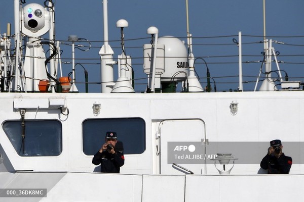 남중국해에서 근무 중인 중국 해안 경비대(자료사진). 사진제공/AFP통신