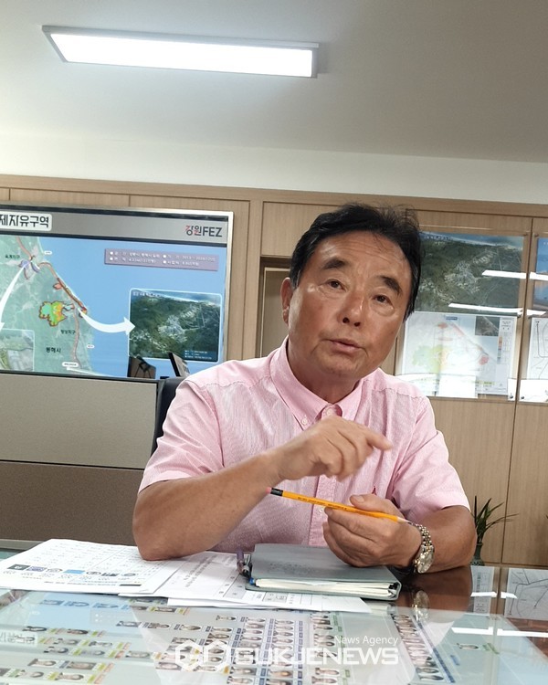 사진=강원경제자유구역청 심영섭 청장 인터부/고정화기자