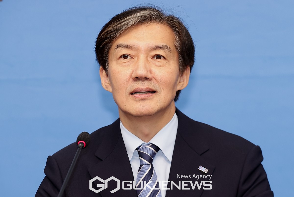 ▲조국 조국혁신당 대표가 23일 오전 서울 여의도 국회에서 열린 최고위원회의에서 모두발언을 하고 있다. /사진=원명국 기자