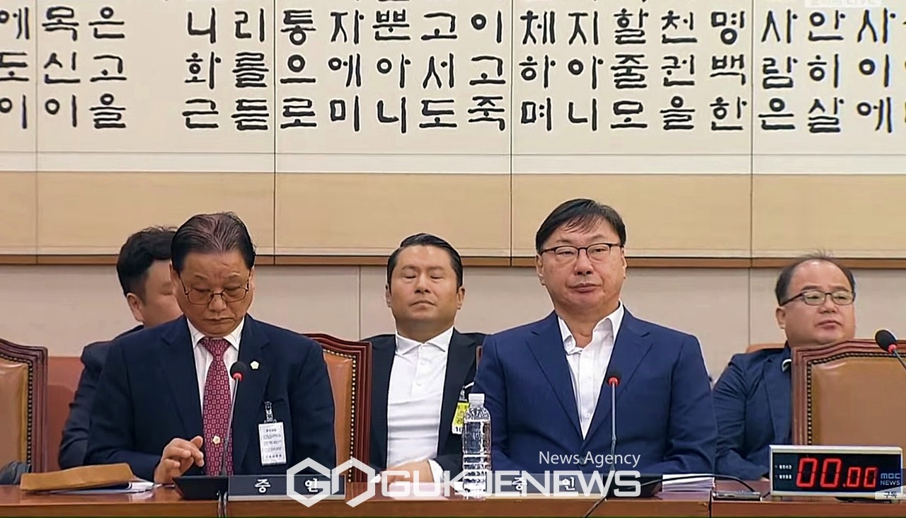 ▲이화영 전 경기도 평화부지사는 2일 오전 국회 법제사법위원회  박상용 수원지검 부부장검사에 대한 `탄핵소추 사건 조사 청문회에 증인으로 출석하고 있다./사진=이용우 기자