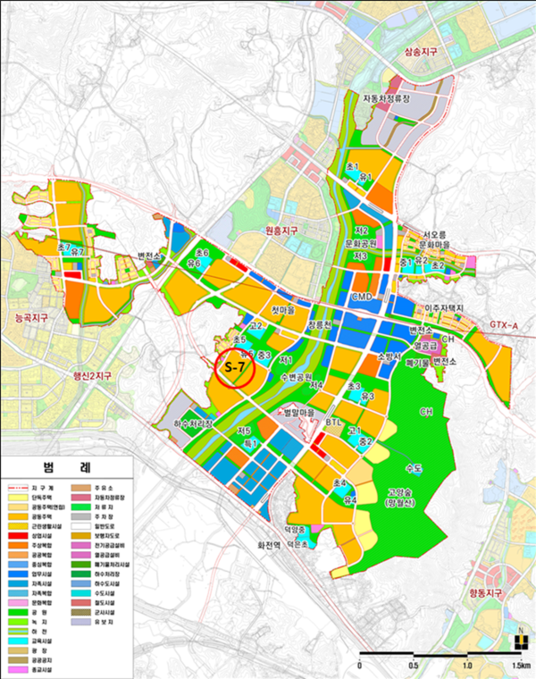 (사진제공=LH) 고양창릉 신도시 공동주택용지 S-7블록 위치도
