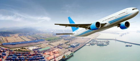 충남 서산시 서산공항과 대산항을 합성한 사진(사진/서산시)