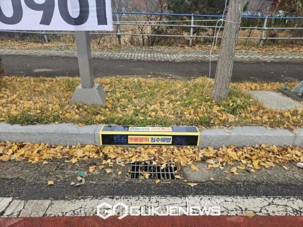 발광형 발광다이오드 경계석 설치/충남도청 제공