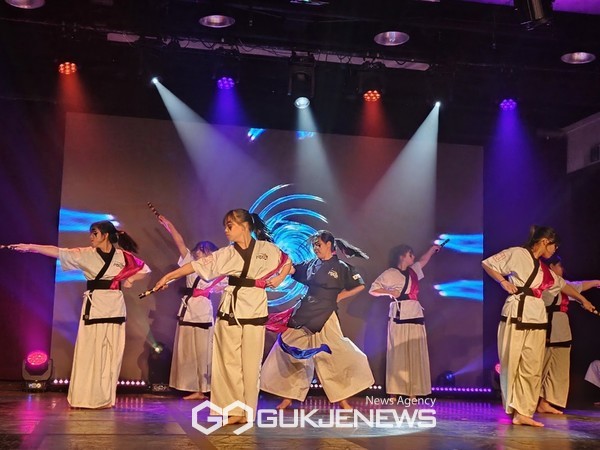 2024년 이어도청소년문화예술경연대회 본선에서 우수상을 차지한 해동검도제주본관.[사진=문서현 기자]