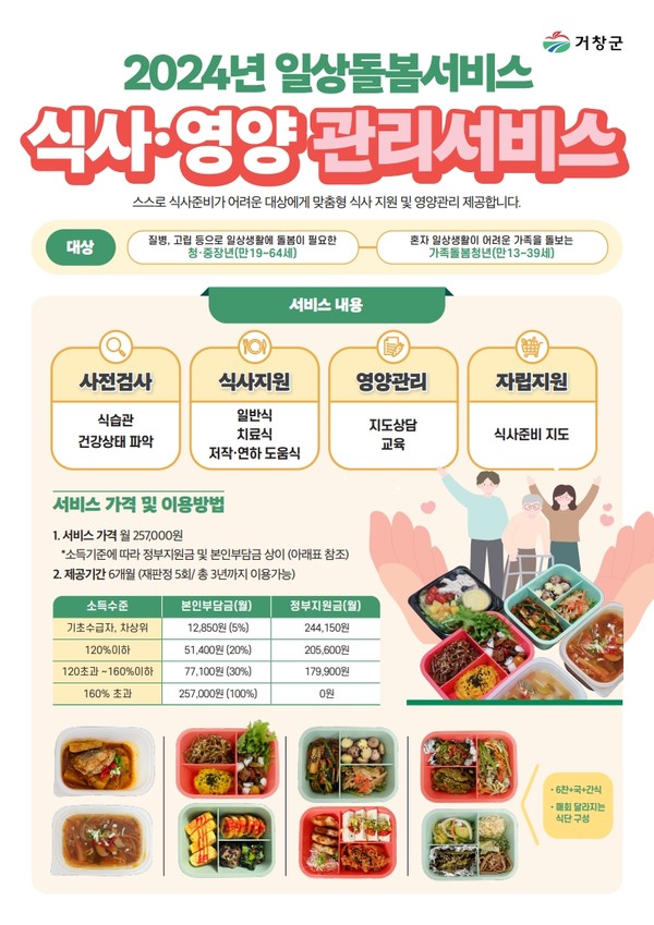 거창군 식사영양관리서비스 포스터