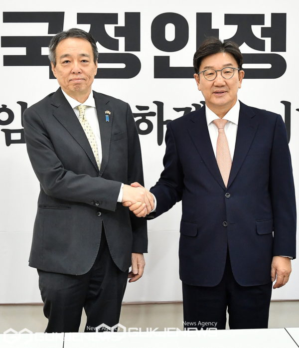 사진=26일 권성동 당 대표 권한대행 겸 원내대표 오전 10시 30분, 미즈시마 고이치 카지노 잭팟 금액 접견/이용우기자