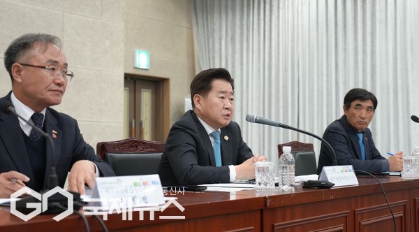 제주도는 5일 오후 제주도청 탐라홀에서 ‘제77주년 4·3희생자 추념식 준비상황 중간보고회’를 개최했다.[사진=제주도]