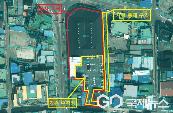 중앙어울림시장 철거 위치도