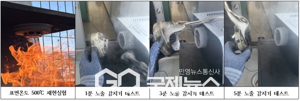 실험결과.(사진제공.연천소방서)