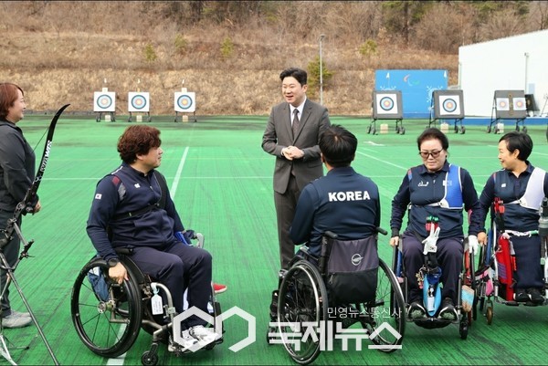 사진= 진종오의원, 대한장애인체육회 이천선수촌방문 현장 목소리 청취/의원실제공