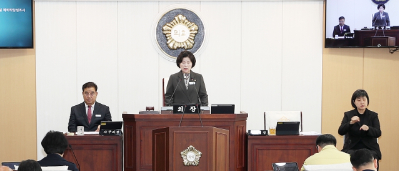 21일 충남 태안군의회가 제310회 임시회 제1차 본회의를 개최하고 있다(사진/태안군의회 제공)