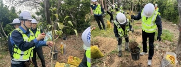 도시고속도로 번영로 녹지대 일원서 식목일 나무 심기 행사 모습