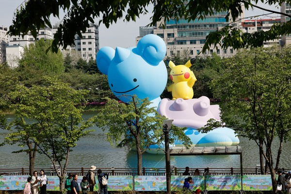 석촌호수 아트벌룬 전시 모습(제공=송파구청)