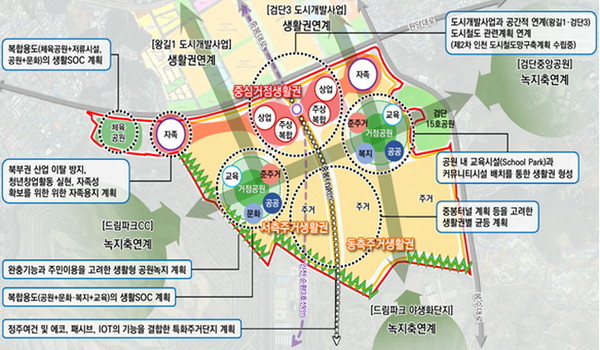 사월마을 일원 도시개발사업 공간구조 구상도 (사진=인천시)