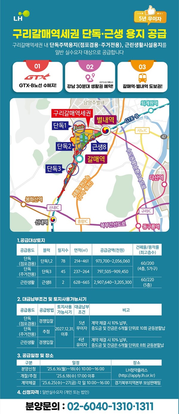 (사진제공=LH) 구리갈매역세권지구 매각필지 홍보 리플렛