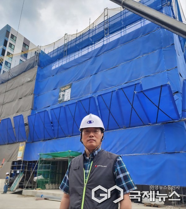 박진우 위원장, 근로복지공단 신축현장 방문(사진=국민재난안전위원회)