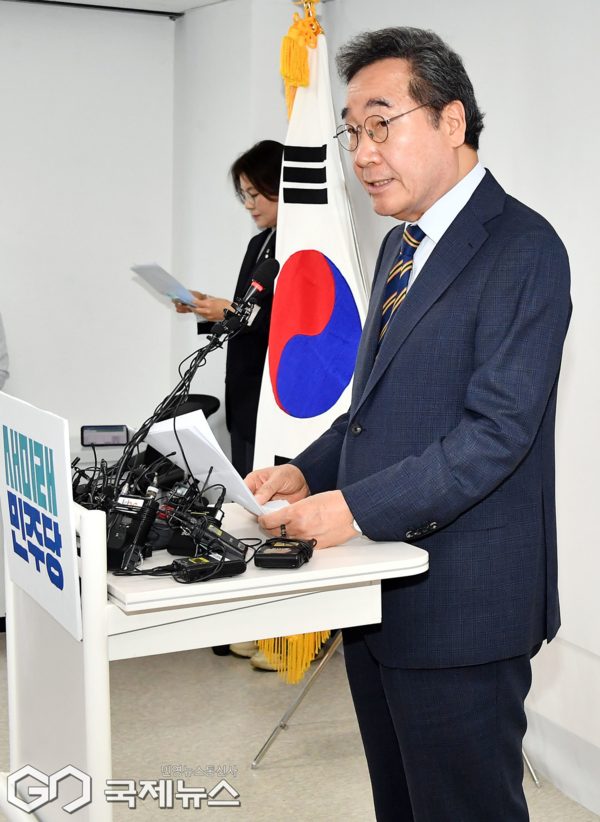 ▲이낙연 전 총리 김문수후보 지지선언,"괴물독재국가 막기 위한 결단" 사진=이용우기자