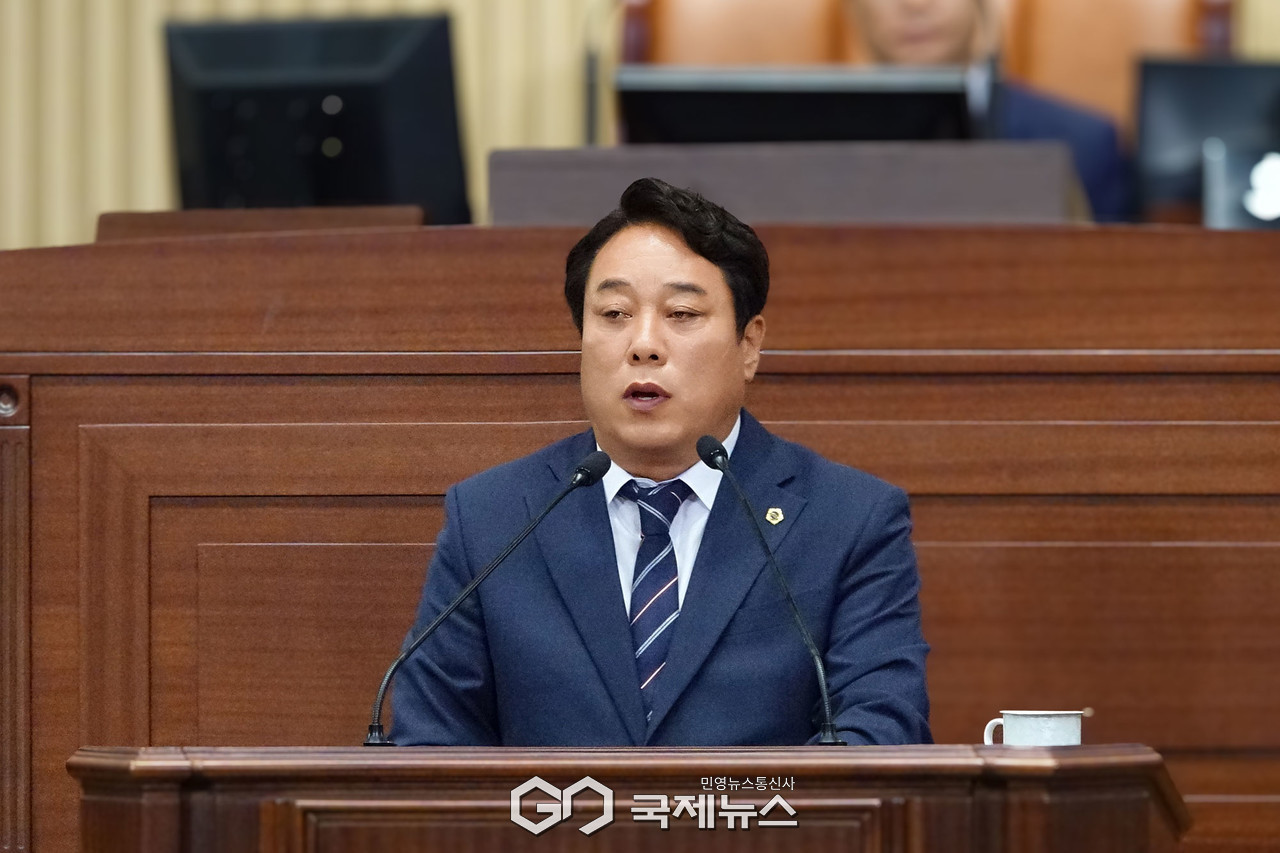 (사진=김진태 기자) 도정질문하는 노성환 의원