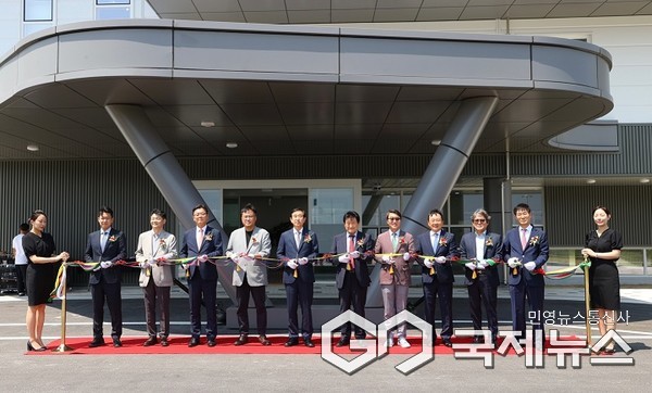 (주)에스앤에스 동충주산단 제2공장 준공식 모습(사진=충주시)