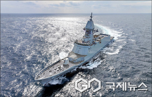 해군 최신예 3600톤급 호위함 '경북함' 진수… 국내 기술 집약한 첨단 전투함