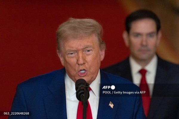 대국민 연설하는 도널드 트럼프 미국 대통령. 사진제공/AFP통신