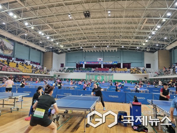 (사진제공=김해시) 2024년 제5회 김해시장배 경남OPEN 탁구대회 장면.