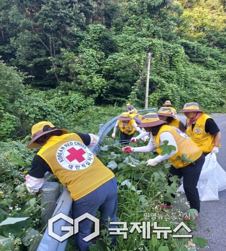 평은면 적십자봉사회, 강동리 양잠~동호교 주변 주요 도로변 환경정비 전개