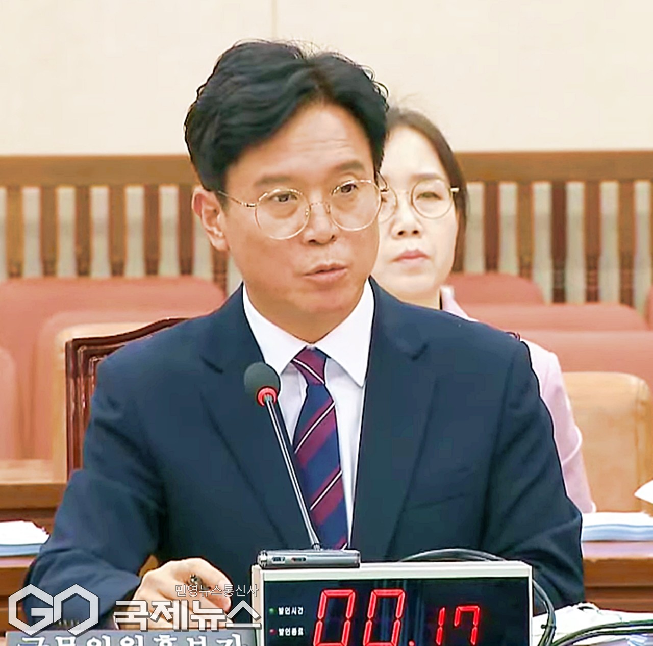 ▲김영훈 고용노동부 장관 후보자는 16일 국회 환경노동위원회 인사청문횡에서 국민의힘 의원의 대한민국 주적 관련 질문에 답변하고 있다./사진=이용우 기자