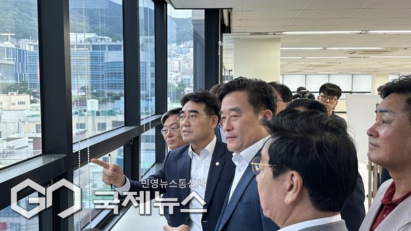 해양수산부 임시청사 현장방문 모습