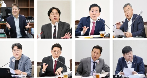 의원 연구단체 '부산역' (왼쪽 상단부터: 성창용 대표의원, 김태효, 김형철, 박진수, 전원석, 성현달, 송우현, 반선호의원)