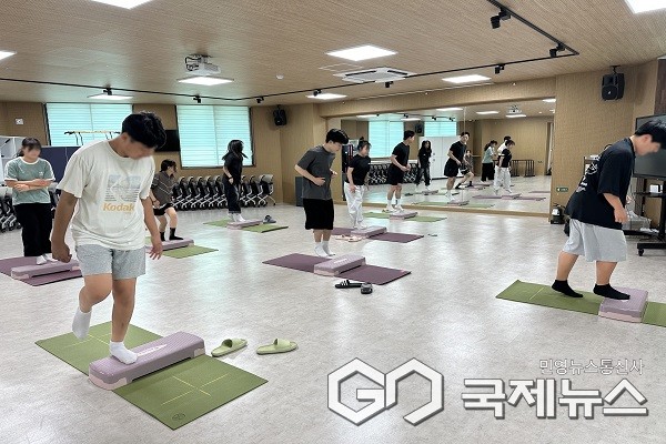 맨몸운동 모습.(제공=음성군청)