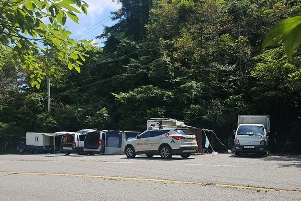 (사진=장수군)지지계곡 장기주차의심차량 단속 실시