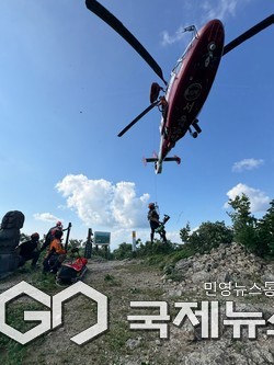 포천소방서, 지장산 실족 부상자...약 5시간에 걸친 구조작업 끝에 신속·안전 구조.(사진제공.포천소방서)