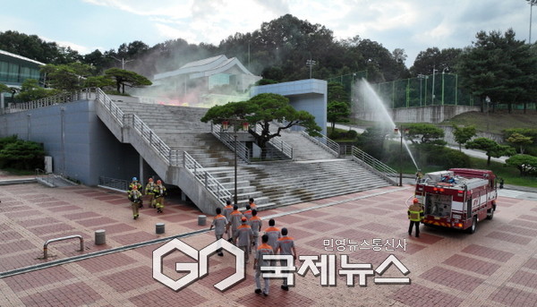 영주시, 다중이용시설 테러대응 을지연습 실제훈련 모습