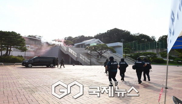 영주시, 다중이용시설 테러대응 을지연습 실제훈련 모습