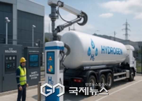 ▲액화수소 탱크 트레일러 사진=강원자치도