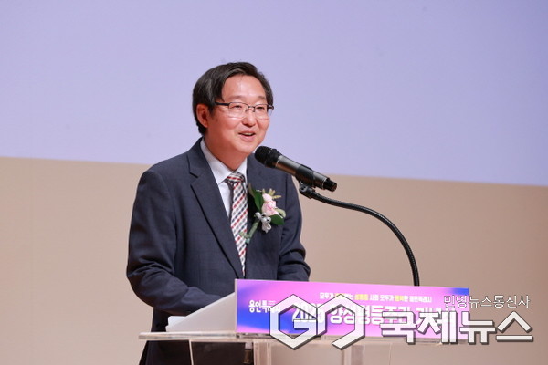 류광열 용인특례시 제1부시장은 1일 2025 양성평등주간 기념행사에서 격려사를 했다(사진=용인시)