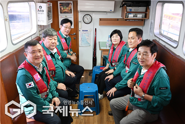 남항 일원 현장 시찰 모습