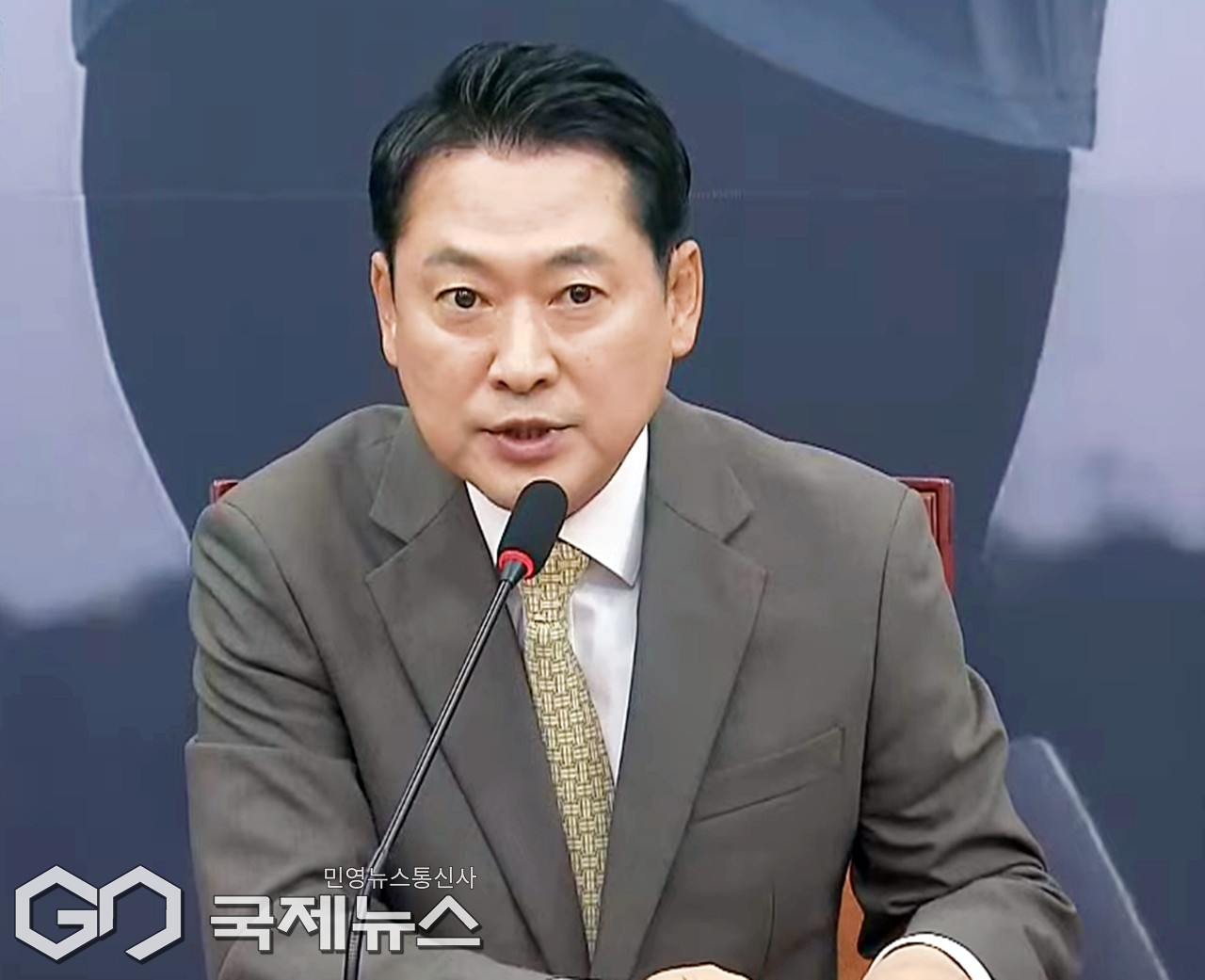 ▲장동혁 국민의힘 대표는 9일 오전 정청래 더불어민주당 대표의 국회 교섭단체 대표연설은 국민의힘에 대한 선전포고라고 총평하고 있다./사진=이용우 기자 