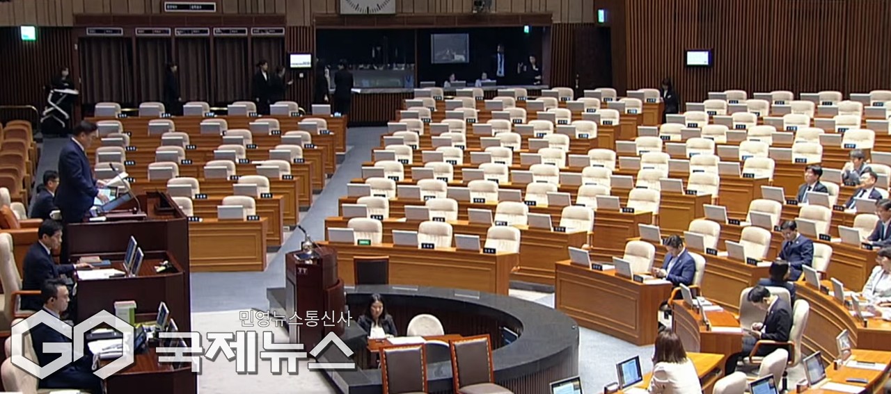 ▲국회는 11일 오후 본회의에서 권성동 국민의힘 의원의 체포동의안에 대해 표결 처리하고 있다./사진=이용우 기자