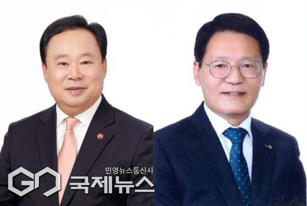 제주도의회 교육위원회 위원장 오승식(사진 왼쪽), 원연구단체 제주교육발전연구회 대표 정이운 교육의원.[사진=제주도의회]