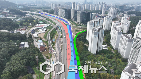 ▲ 과천시, 국도47호선 우회도로 사진 표시도 [과천시제공]