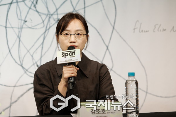 제25회 서울국제공연예술제 기자간담회 현장사진 김조호 참여예술가 [사진제공=SPAF]