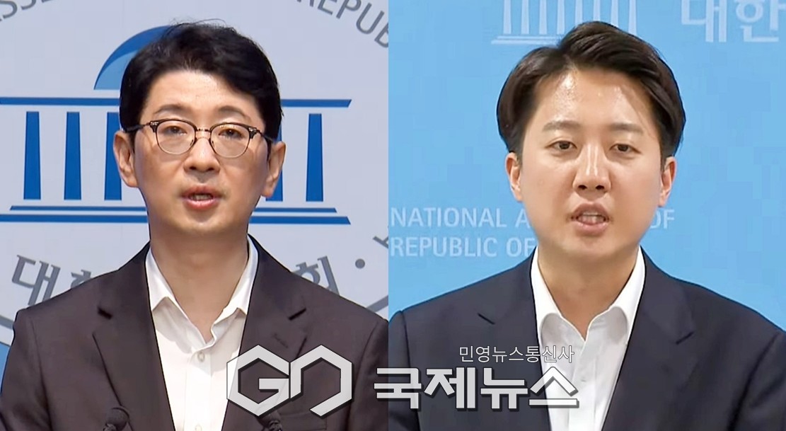 ▲주진우 국민의힘 의원과 이준석 개혁신당 대표/국제뉴스DB