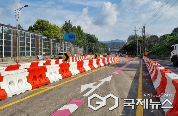 (사진/광명시 제공) 30일 개통된 신안산선 사고 구간 임시도로