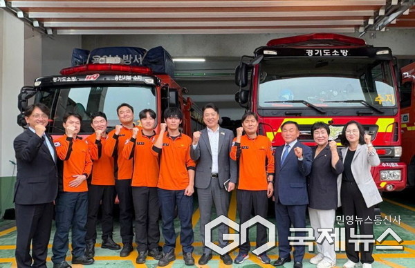 수지 119안전센터 방문 노고 격려(사진=부승찬의원실)