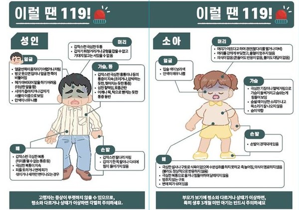 추석 명절 경증 중증질환 증상 / 복지부 제공