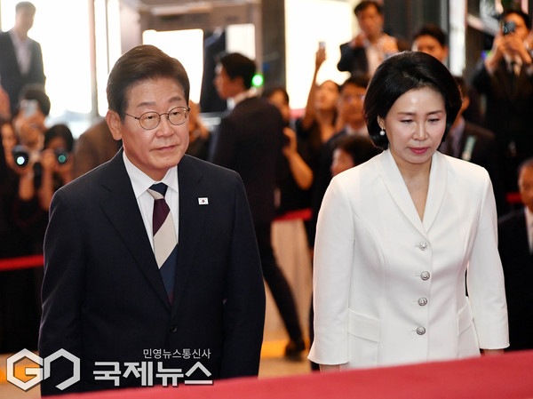 이재명 대통령과 부인 김혜경 여사/사진=이용우 기자